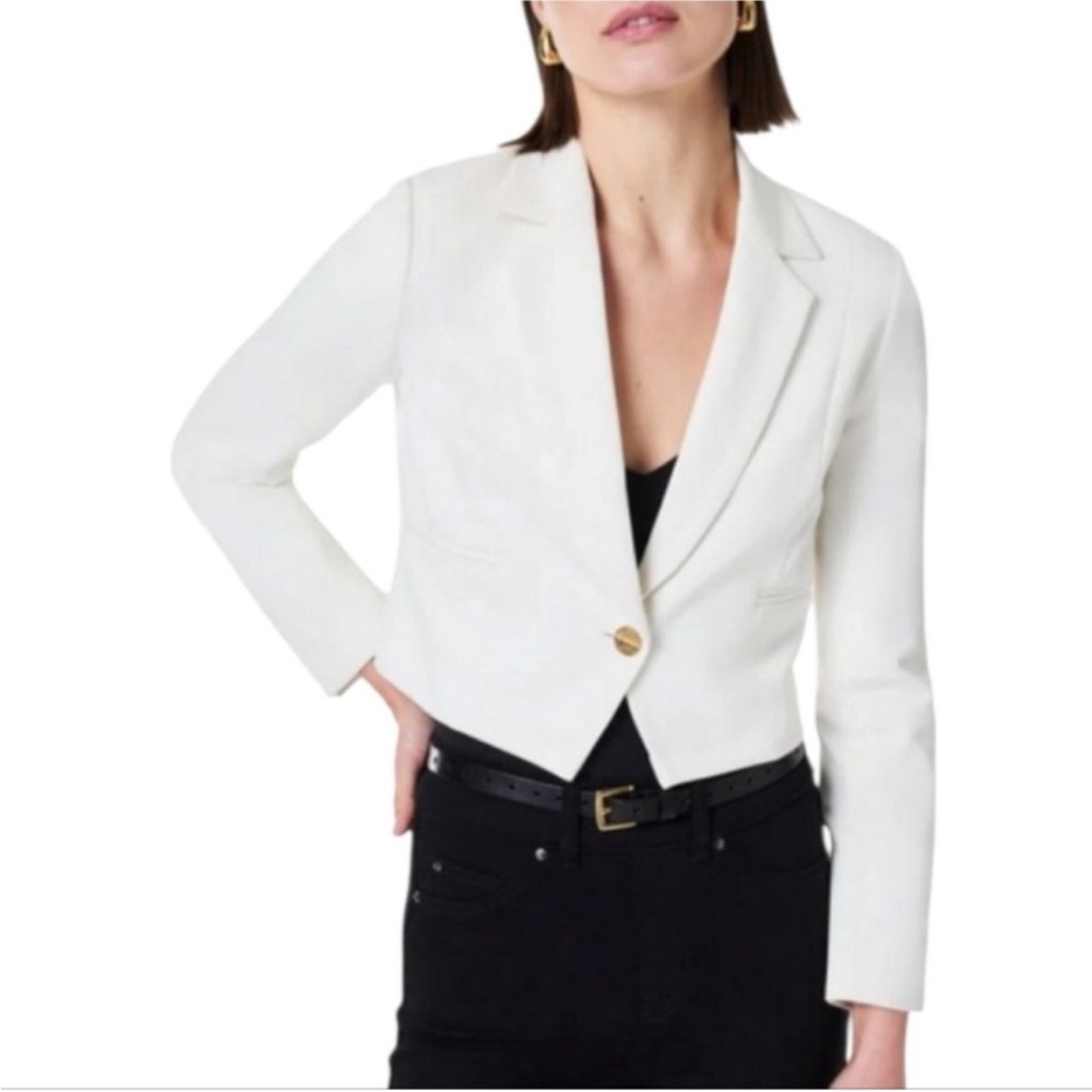 NWT - Spanx Ponte Crop Blazer - Powder - Size 3X